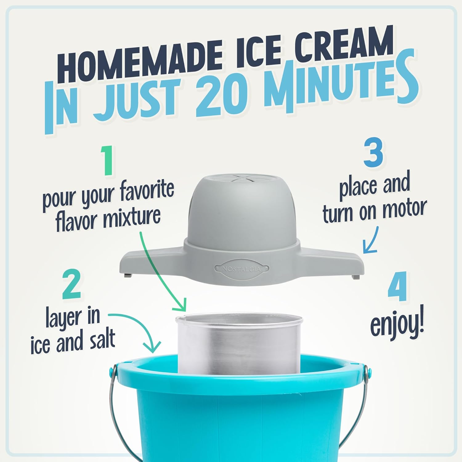 🍦 Old-Fashioned Electric Ice Cream Maker – Homemade Ice Cream, Frozen Yogurt & Gelato in Minutes