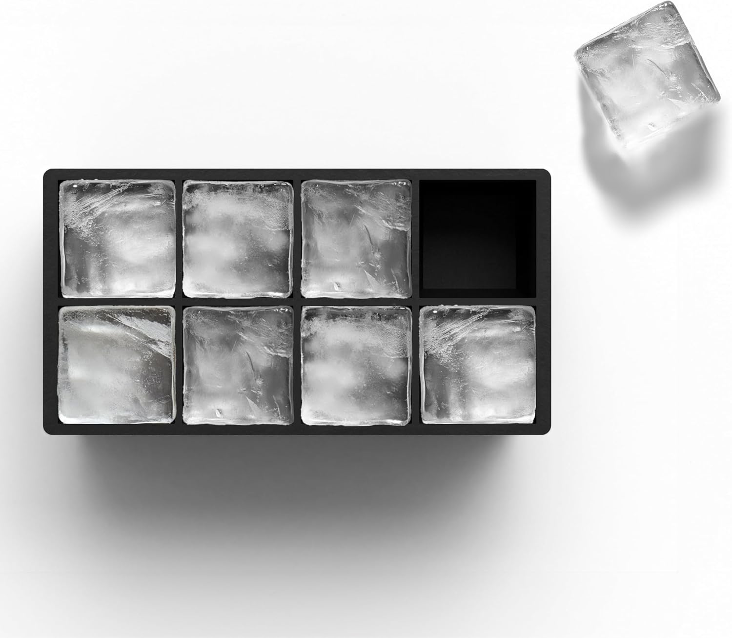 🧊 Large Silicone Ice Cube Trays — Slow-Melting Ice for Perfect Drinks Every Time