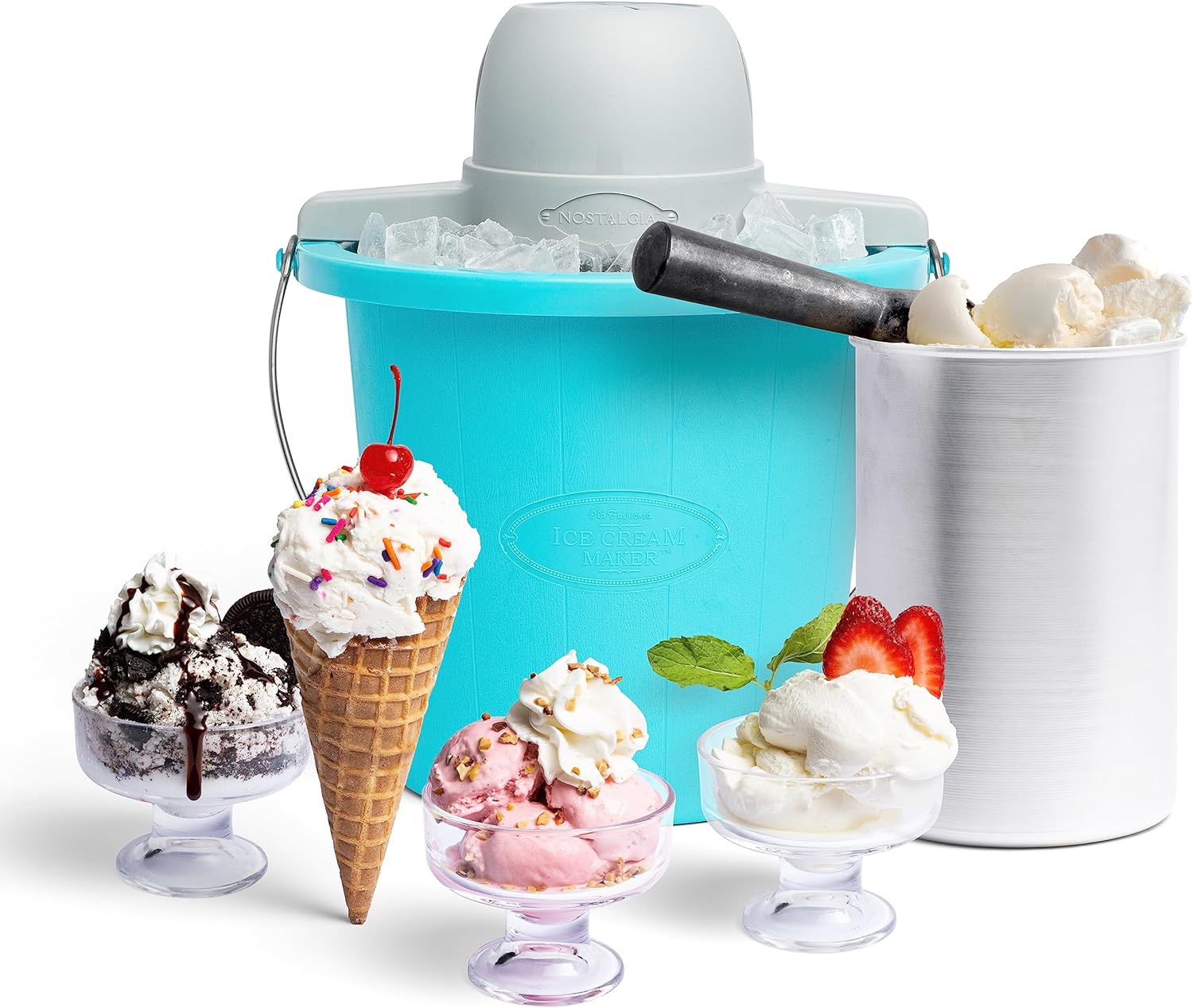 🍦 Old-Fashioned Electric Ice Cream Maker – Homemade Ice Cream, Frozen Yogurt & Gelato in Minutes