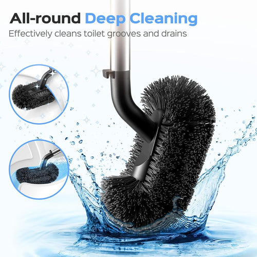 🚽 2-in-1 Toilet Plunger & Brush Set – Stainless Steel, Powerful Unclogging & Deep Cleaning in One